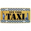 Plaque Métallique New York "Taxi" jaune
