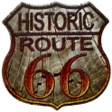 Plaque Métallique Route 66 "Logo" Fire