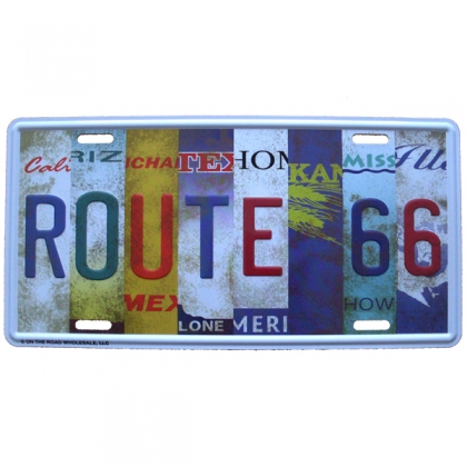 Plaque Métallique Route 66 "States"