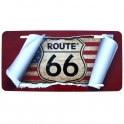 Plaque Métallique Route 66 "USA Flag"