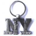 Porte Clé New York "NY" argent
