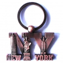 Porte Clé New York "NY" cuivre