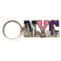 Porte Clé New York "NYC" bleu rose violet