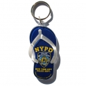 Porte Clé New York Tong "NYPD" plastique bleu
