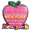 Magnet New York "Big Apple" caoutchouc rose