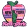 Magnet New York "Big Apple" caoutchouc rose