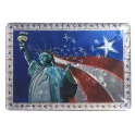 Magnet New York "Statue de la Liberté - USA Flag" verni