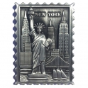 Magnet New York "Timbre" métal argent