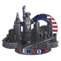 Magnet New York "Monuments" métal argent