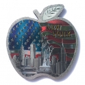 Magnet New York "Big Apple" USA Flag métallisé