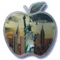 Magnet New York "Big Apple" Monuments métallisé