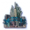 Magnet New York "Monuments" Ruban turquoise métallisé