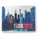 Magnet New York "Monuments" 8 x 6 métallisé