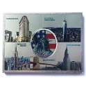 Magnet New York "Monuments" 8 x 6 métallisé