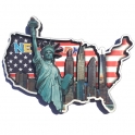 Magnet New York "USA Map" en relief