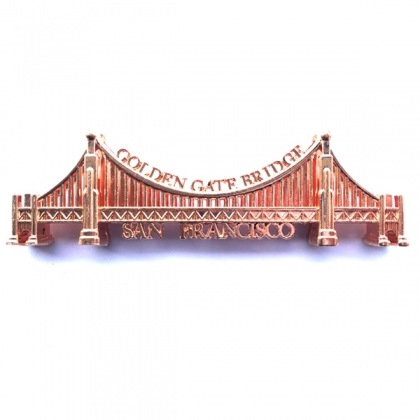Magnet San Francisco "Golden Gate Bridge" métal cuivre brillant