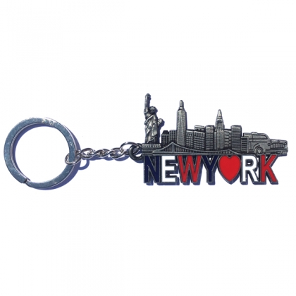 Porte Clé New York "Skyline" argent