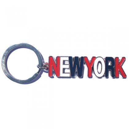Porte Clé New York "Letters" bleu blanc rouge