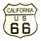Magnet Route 66 "Logo" métal blanc