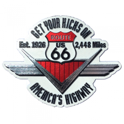 Magnet Route 66 "Get Your Kicks"  Slick Logo