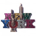 Magnet New York "Statue de la Liberté - Empire State Building" métal cuivre
