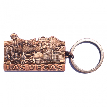 Porte Clé Las Vegas "Hôtels" métal cuivre