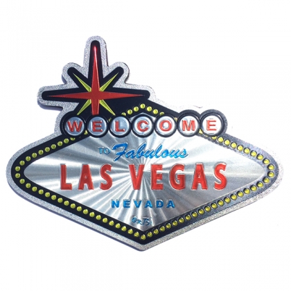 Magnet Las Vegas "Welcome To Fabulous Las Vegas" noir métallisé