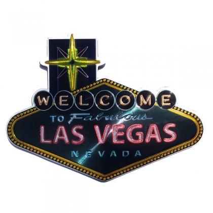 Magnet Las Vegas "Welcome To Fabulous Las Vegas" noir métallisé