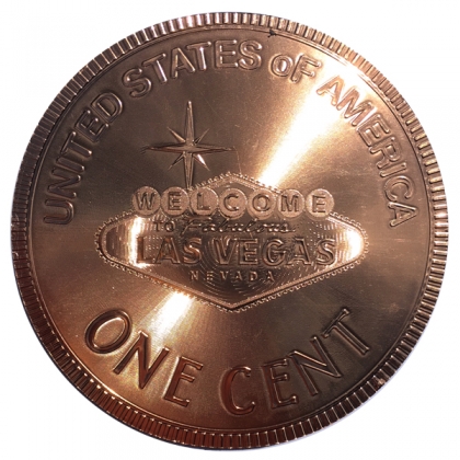 Magnet Las Vegas "One Cent" cuivre métallisé