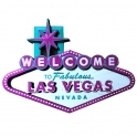 Magnet Las Vegas "Logo" en bois et en relief