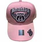 Casquette Route 66 "Wings" rose