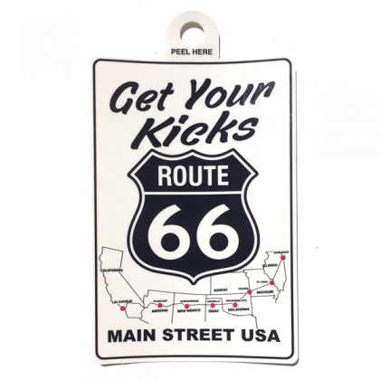 Autocollant Route 66 "Get Your Kicks"