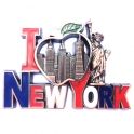 Magnet New York "I Love NY Monuments" métal cuivre