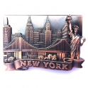 Magnet New York "Ruban Monuments" métal cuivre
