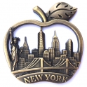 Magnet New York "Big Apple Monuments" métal doré