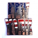 Magnet New York "USA Flag - Monuments" métal cuivre