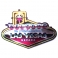 Magnet Las Vegas "Welcome To Fabulous Las Vegas" doré/rose métallisé