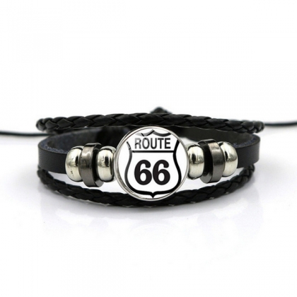 Bracelet Route 66 "White Logo"