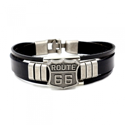 Bracelet Route 66 "Bikers" Cuir