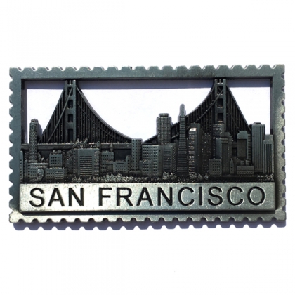 Magnet San Francisco "Timbre" métal argent