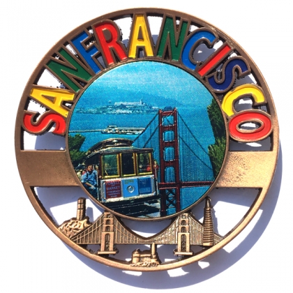 Magnet San Francisco "Plate" métal