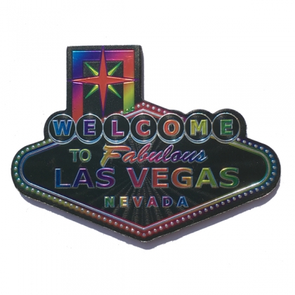 Magnet Las Vegas "Welcome To Fabulous Las Vegas" rainbow métallisé