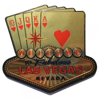 Magnet Las Vegas "Quinte Flush" rouge
