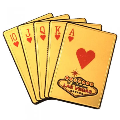 Magnet Las Vegas "Quinte Flush" coeur Magnet Las Vegas "Quinte Flush" coeur