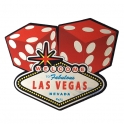 Magnet Las Vegas "Dés" rouge métallisé