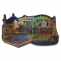 Magnet Las Vegas "Casinos" rainbow métallisé