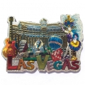 Magnet Las Vegas "Carnaval" métallisé