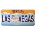 Magnet Las Vegas "Plaque Immatriculation" rectangulaire métallisé