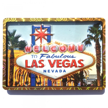 Magnet Las Vegas "Sign" gaufré sous vitre