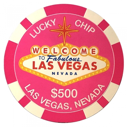 Magnet Las Vegas "Lucky Chip" $500 métallisé